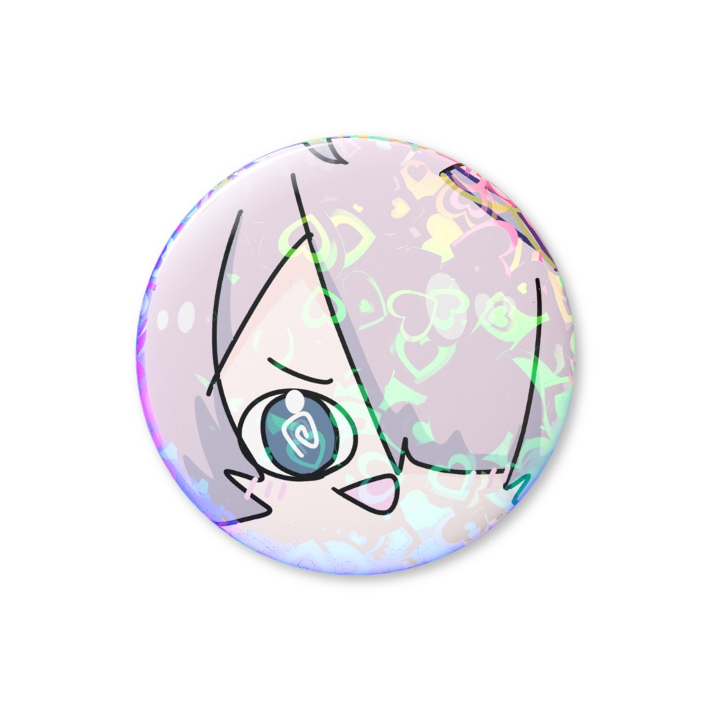🌟🩶【ホログラム缶バッチ】生首マヨ