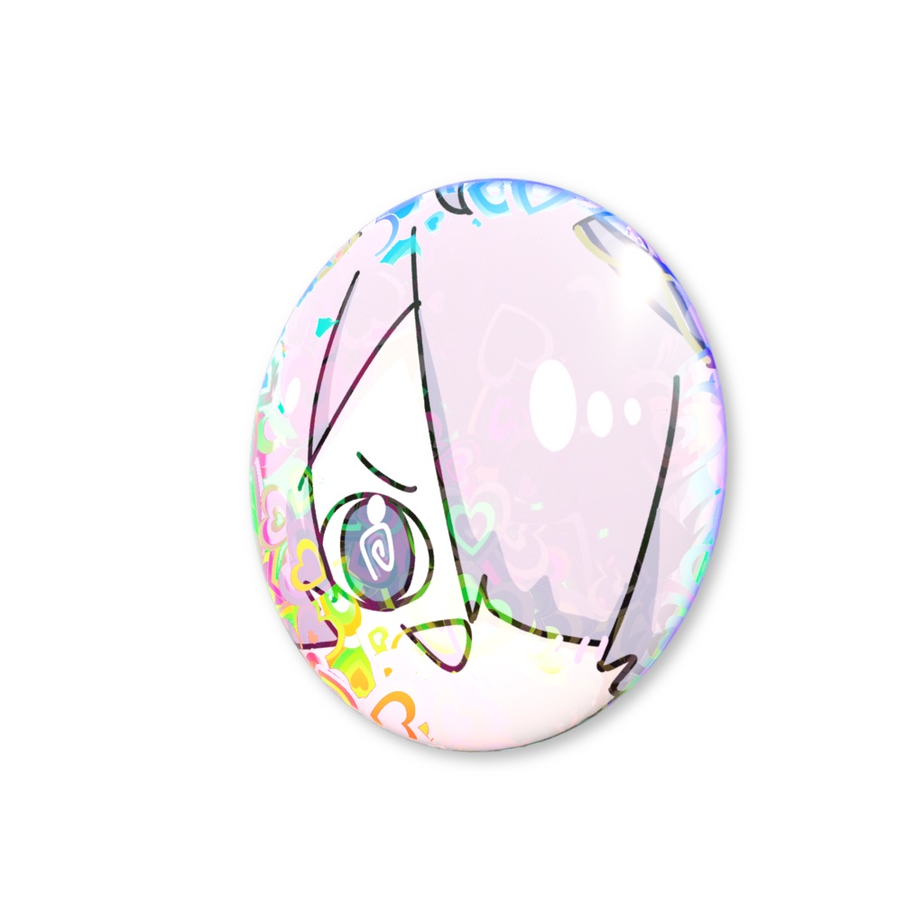 🌟🩶【ホログラム缶バッチ】生首マヨ