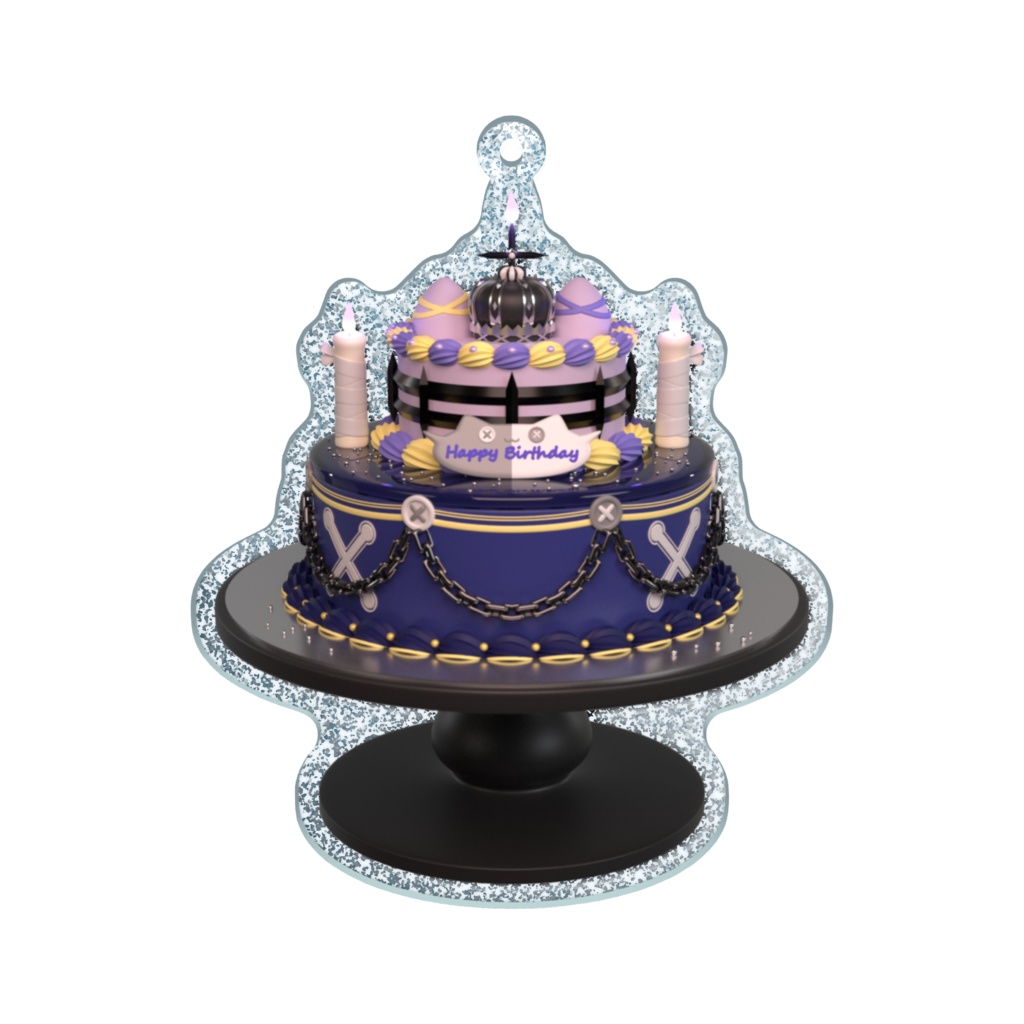 🌟🩶【ラメアクキー】誕生日マヨワンホール