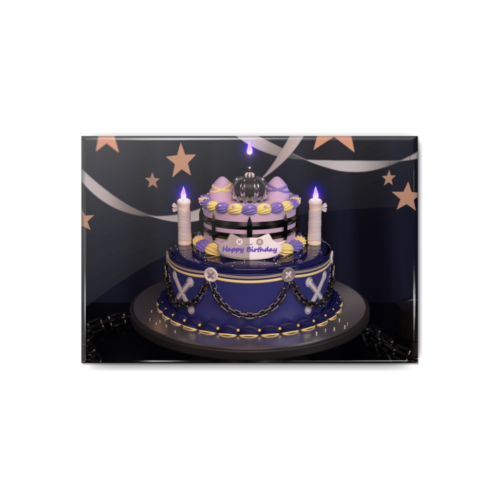 【四角缶バッジ】誕生日マヨワンホール