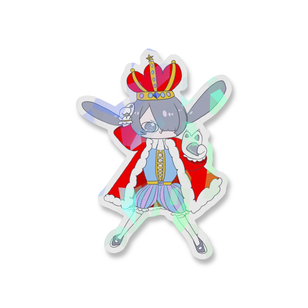 👑【ホログラムスマホステッカー】ロイヤルマヨチャン