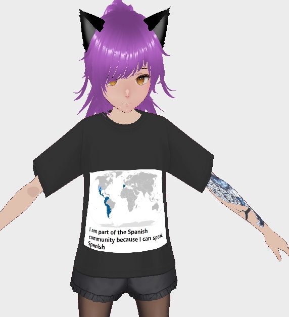 I speak spanish shirt + female with tattoos タトゥーのある女性