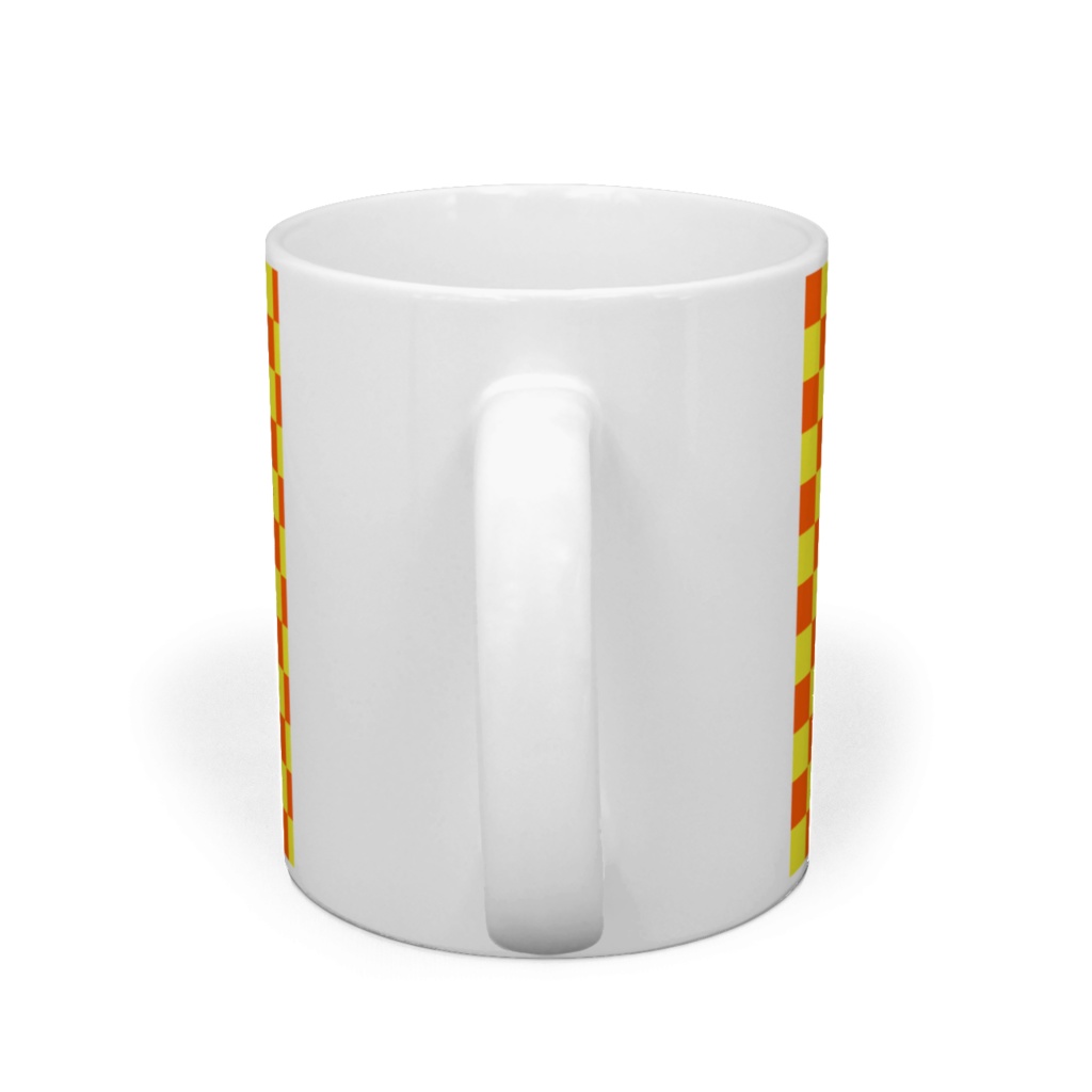 格子模様マグカップ