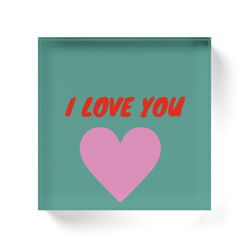 I LOVE YOU アクリルブロック