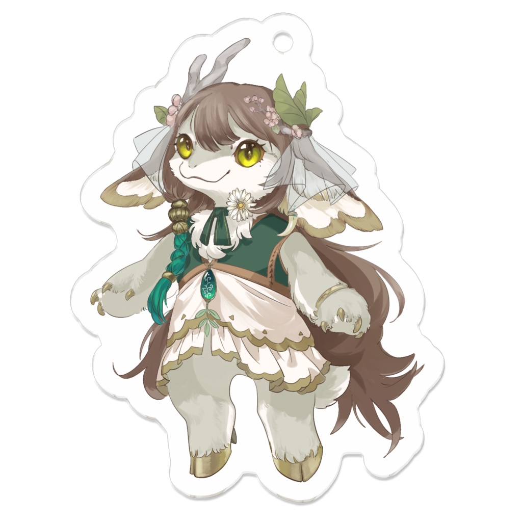 アクリルキーホルダー【もふもふ】（コーティング）