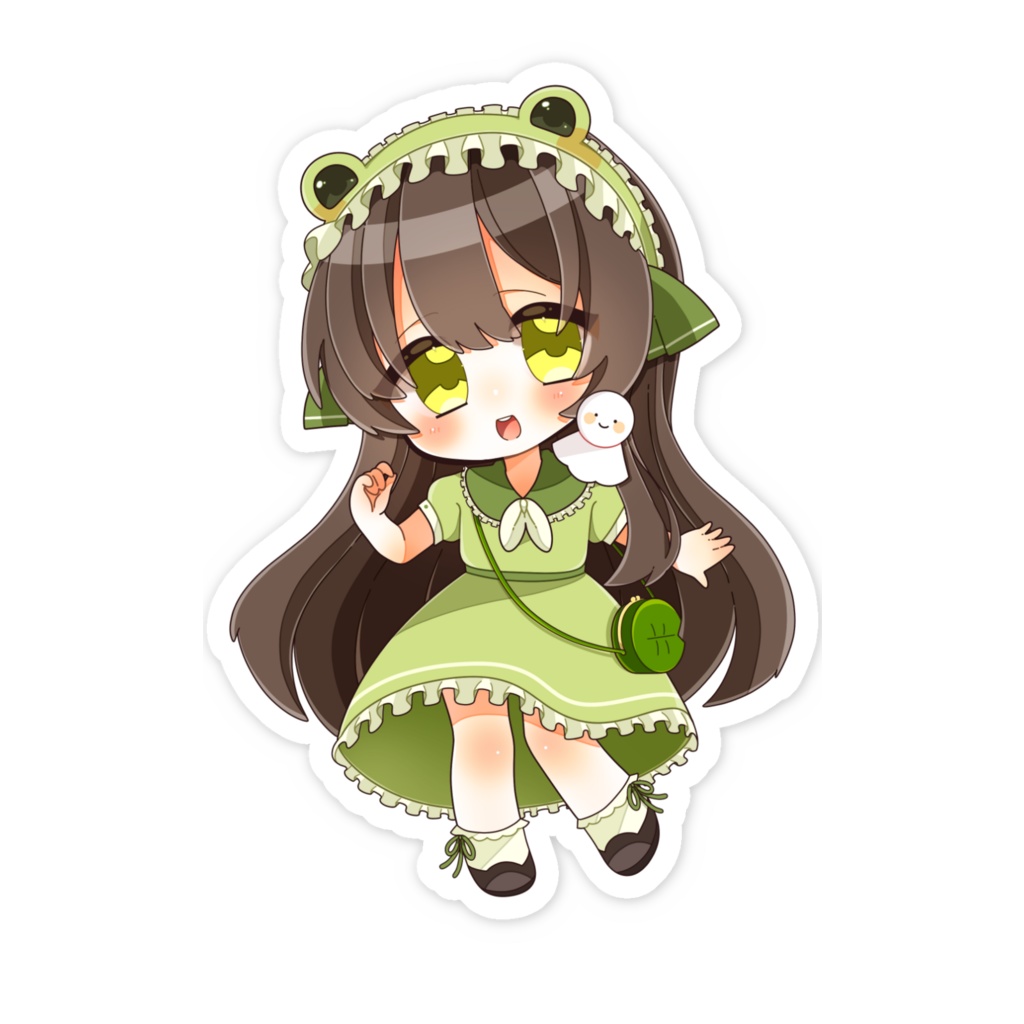 あをかえるスマホステッカー