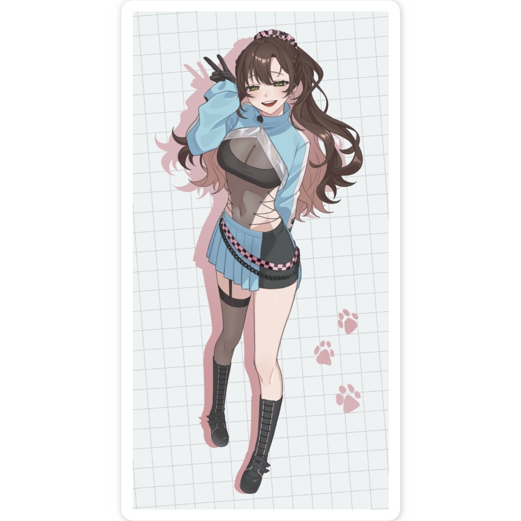 しっしーの耐候ステッカー(背景付き)