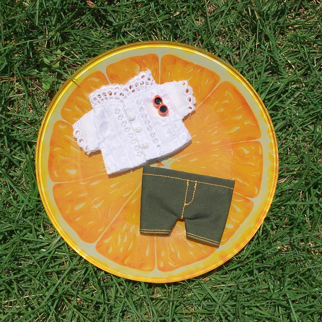 サングラス風ボタン付き シャツ&パンツセット