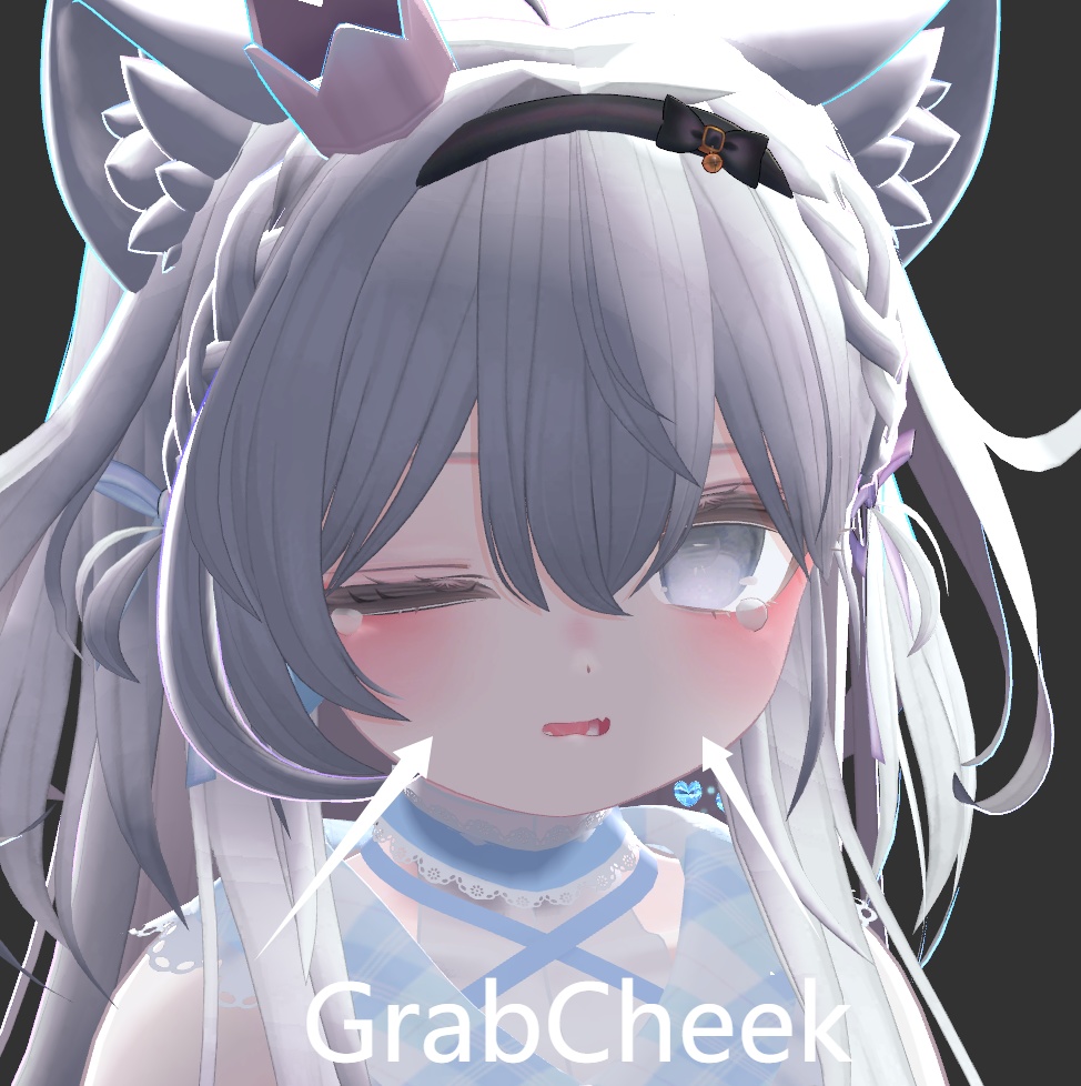 【VRChat-エク-Eku】 [Grab Cheek, SuckFinger, Pet Head, Kiss] EXContact With SoundEffects! [MA対応]