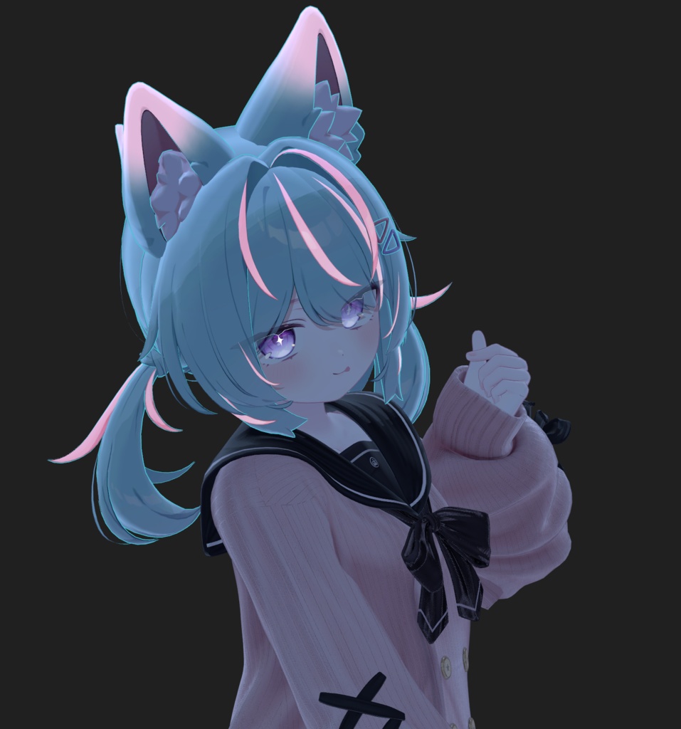 【プラム-Plum】 Hair Emission & Gradation Mask