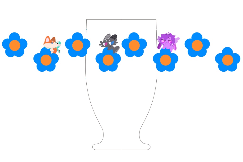 三神崇拝グッズ(と)レトロガラスコップ