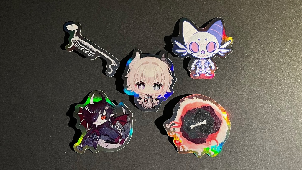 ステッカー五種類セット(を)