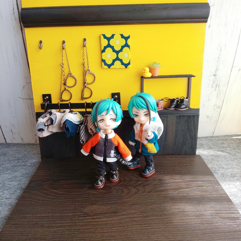 ショップ風‐背景ボード【壁床セット】ぬい&ドール用