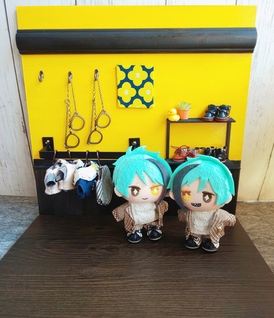 ショップ風‐背景ボード【壁床セット】ぬい&ドール用