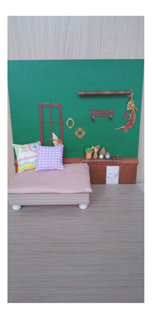 緑×花柄な背景ボード②