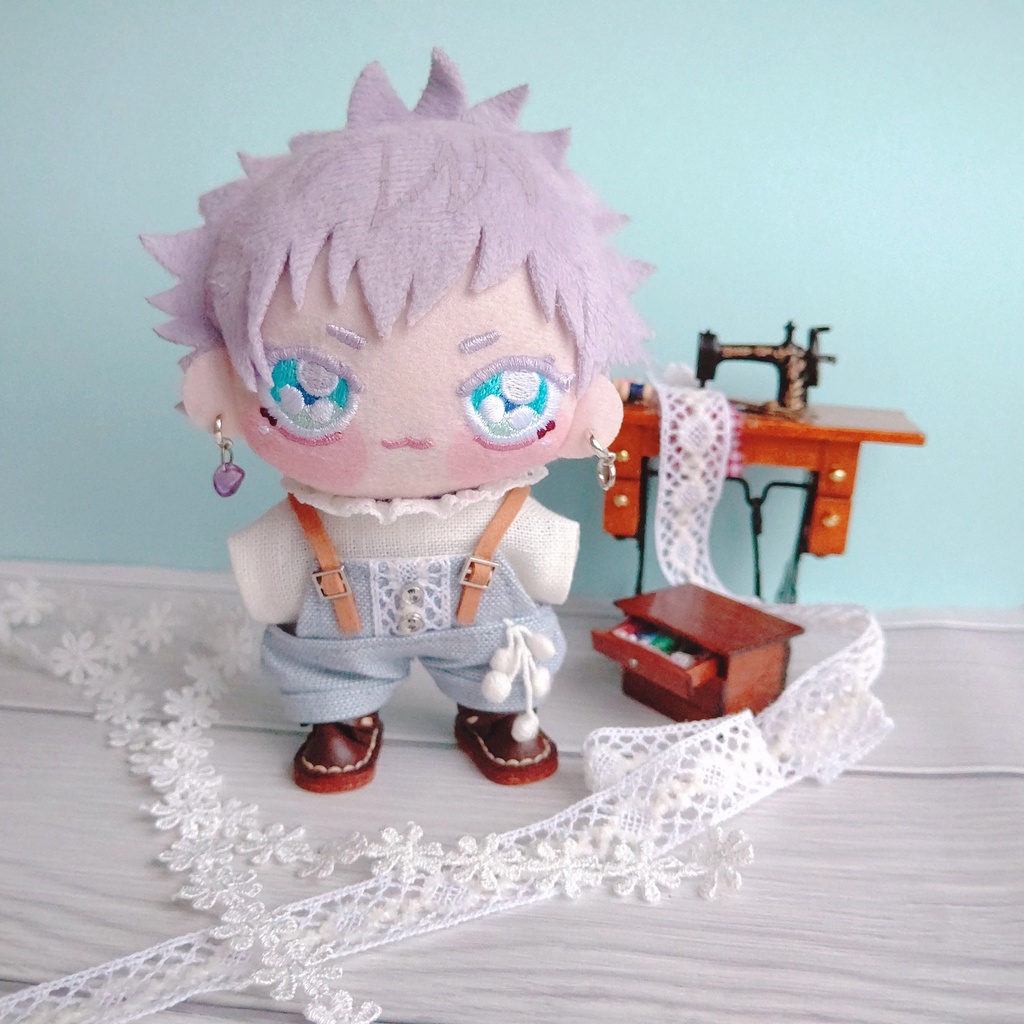 コットンレースサロペットセット