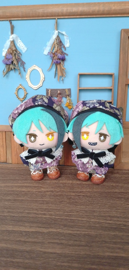 水色×茶-スワッグな背景ボード💐