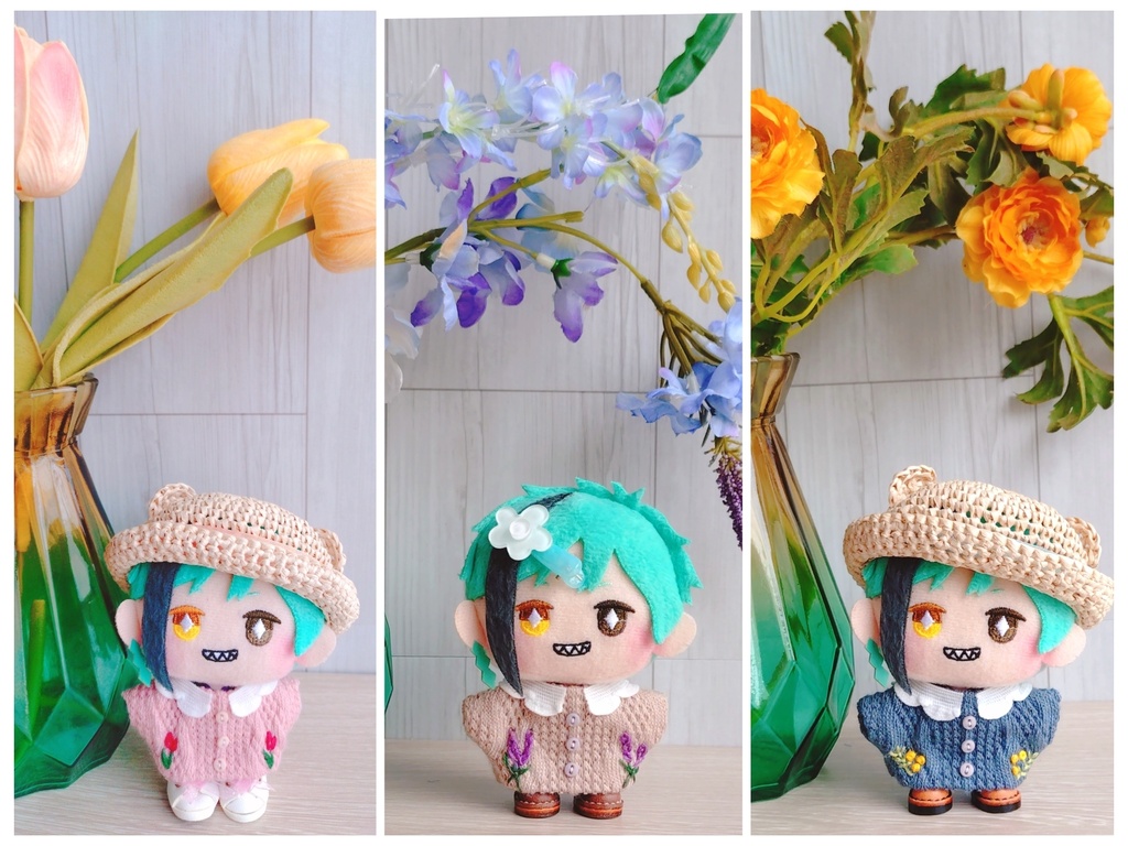 お花の刺繍ニット