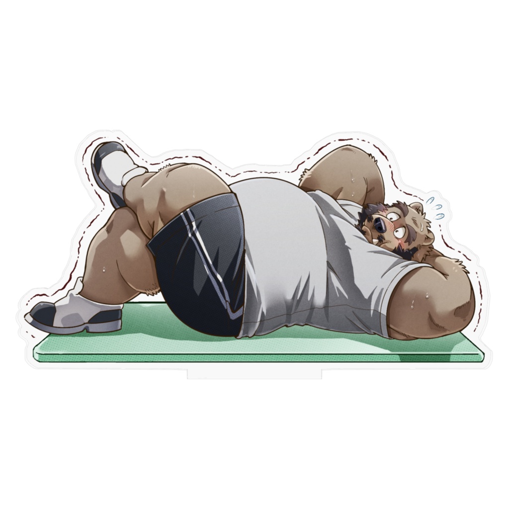 筋トレがんばるトムさん(白)