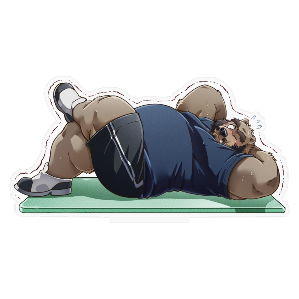 筋トレがんばるトムさん(青)