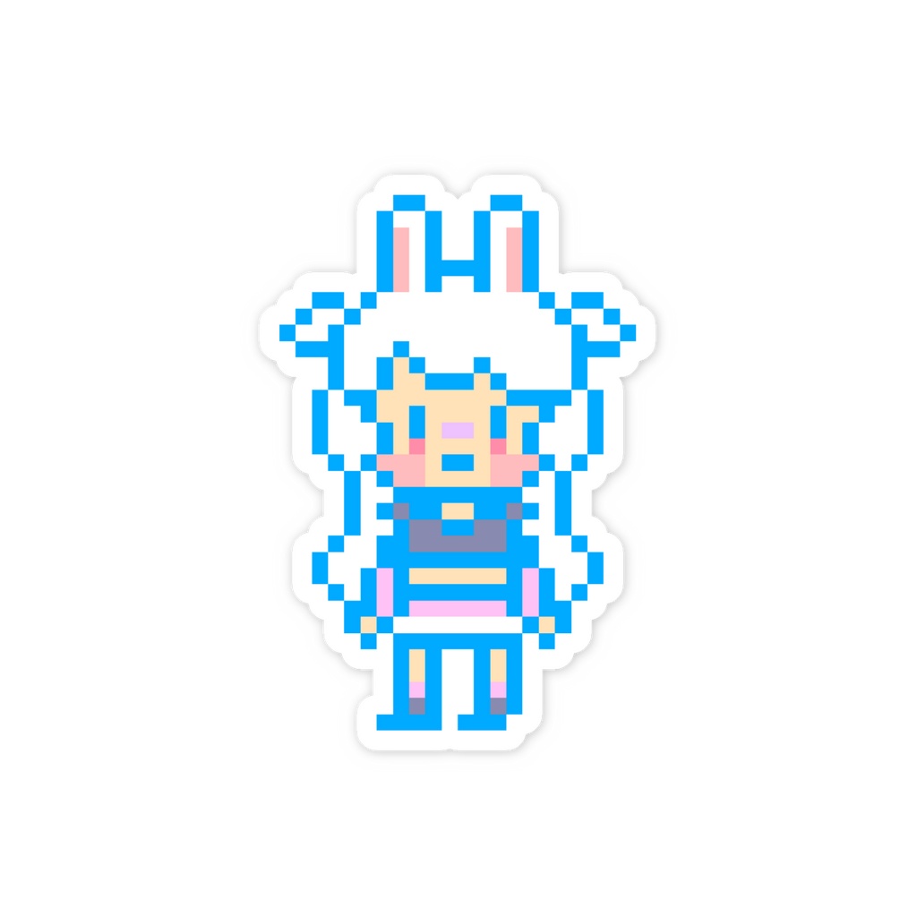 藻塩みるかのドット絵ステッカー