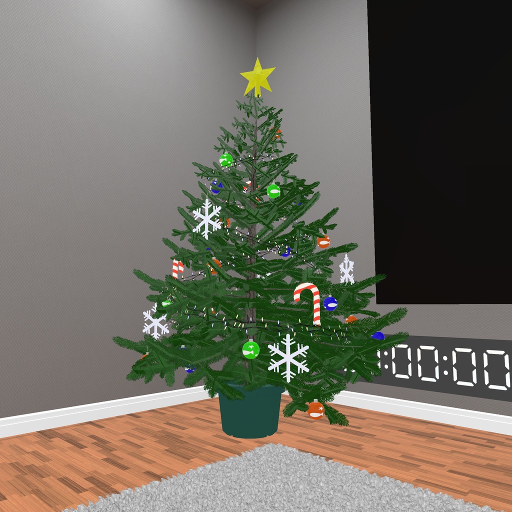 【VRChat向け】クリスマスツリーセット(無料)- IwsdChristmasSet -【IwashiAssets】