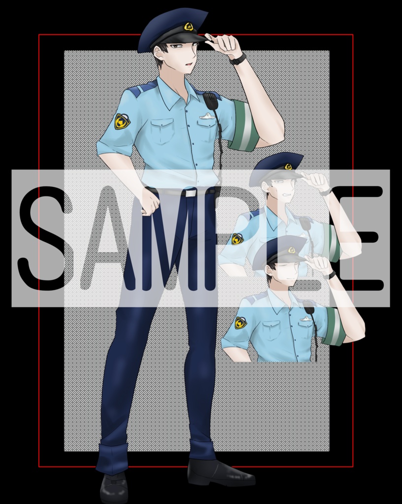 【TRPG用立ち絵】警察官（男）