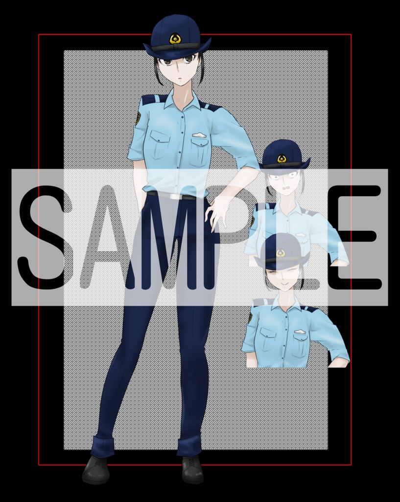 【TRPG用立ち絵】警察官（女）