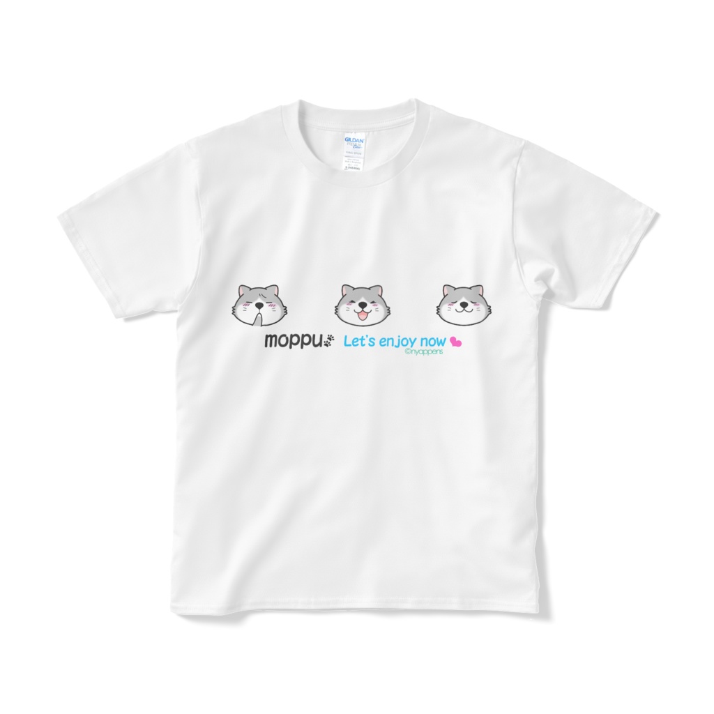 ねこなのよmoppuちゃんTシャツ（3フェイス）