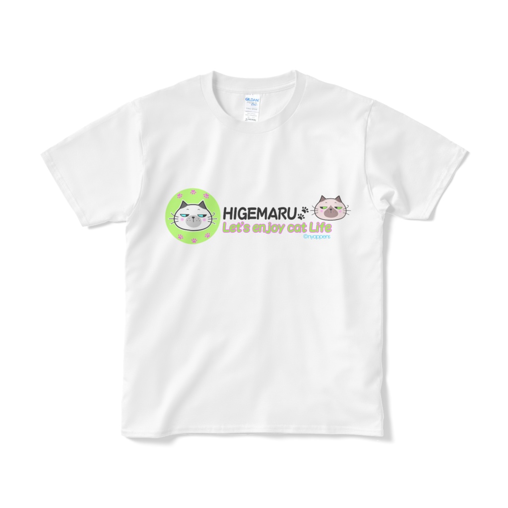 ひげまるＴシャツB柄（シャム）