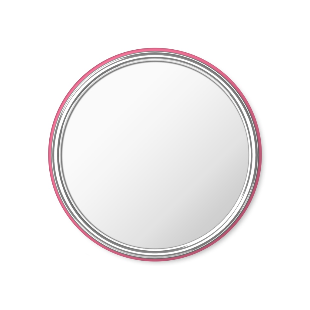 ひげまる缶ミラー(黒ハチワレ小)