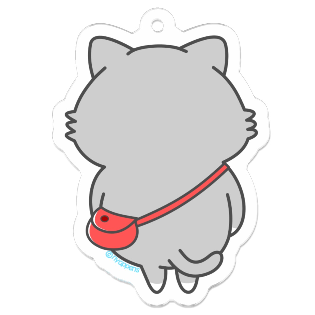 ねこなのよmoppuちゃんアクキー(後姿)