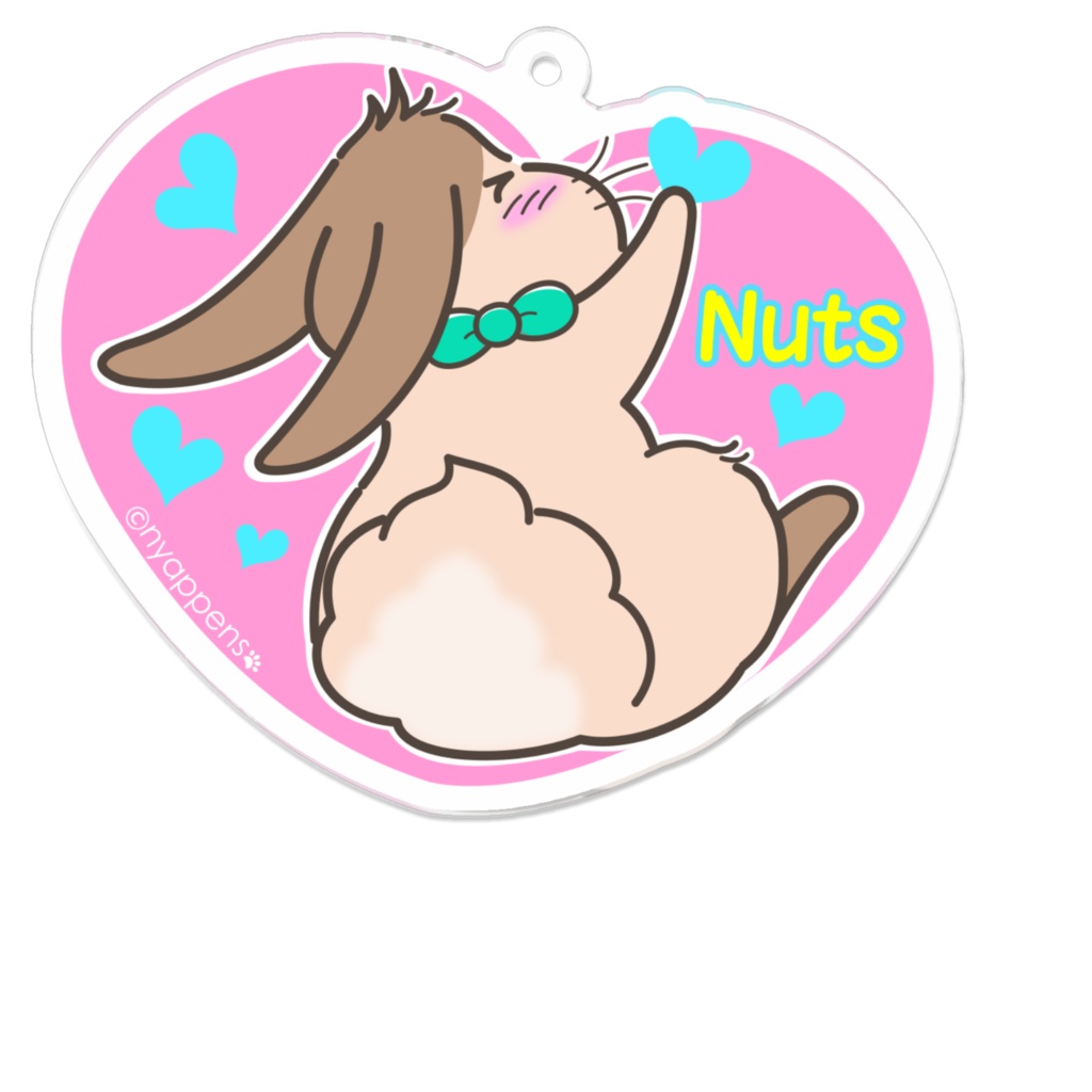 たれ耳うさぎのnutsくんアクキー（らぶ）