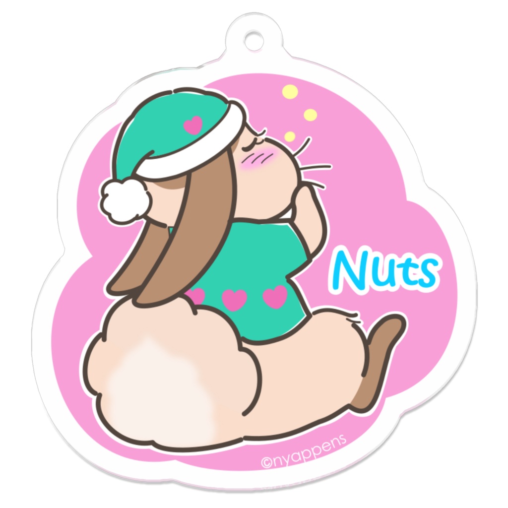 たれ耳うさぎのnutsくんアクキー（うとうと）