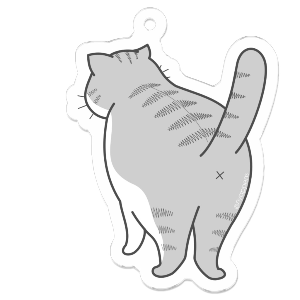 ぽてぽてトラ猫アクキー