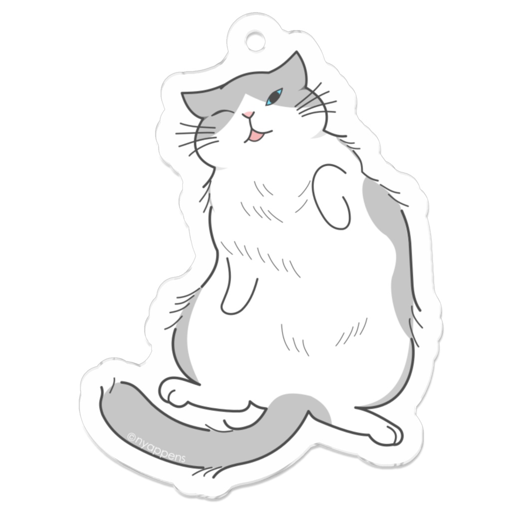 ごろりんモフ猫アクキー