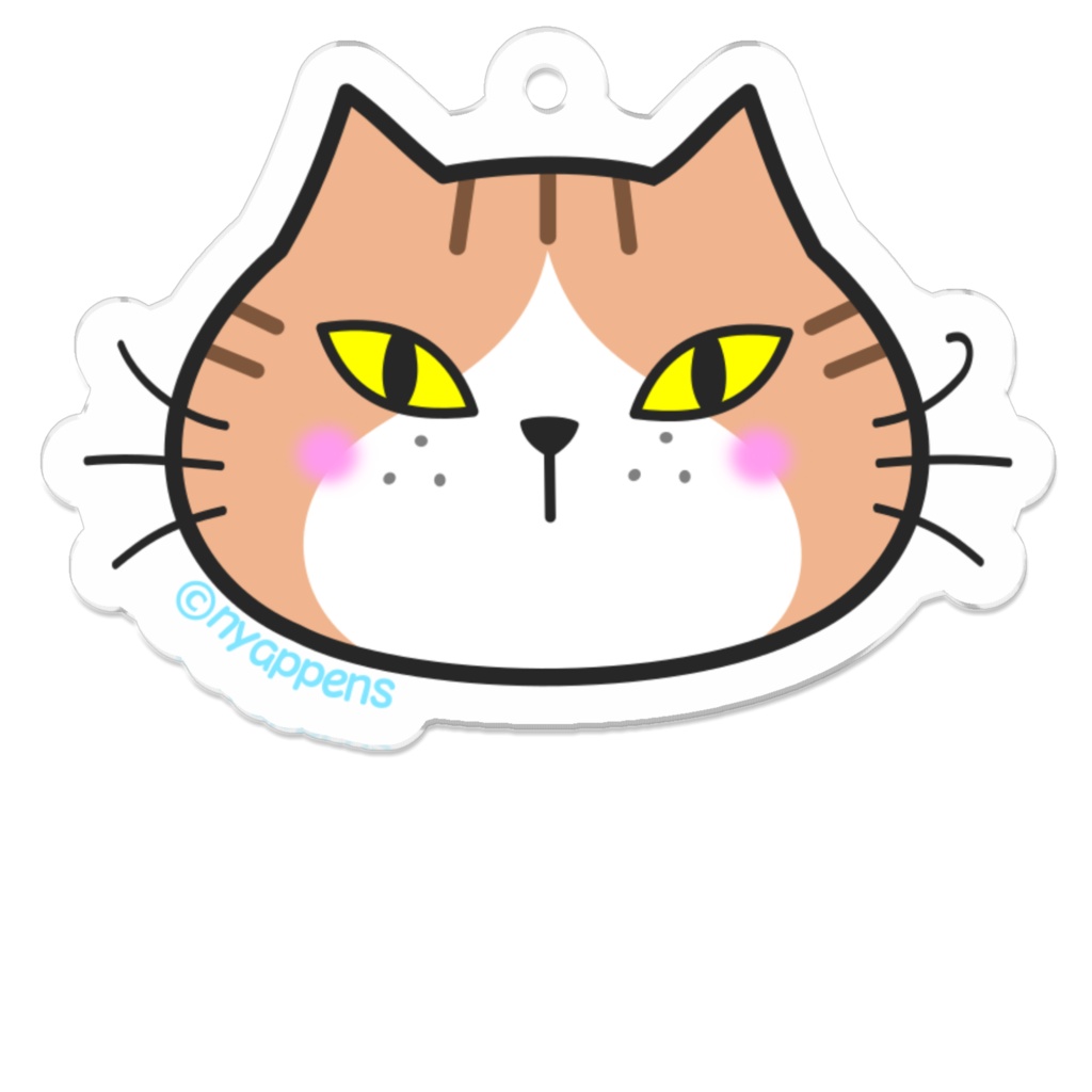 ひげまるアクキー(茶とら)