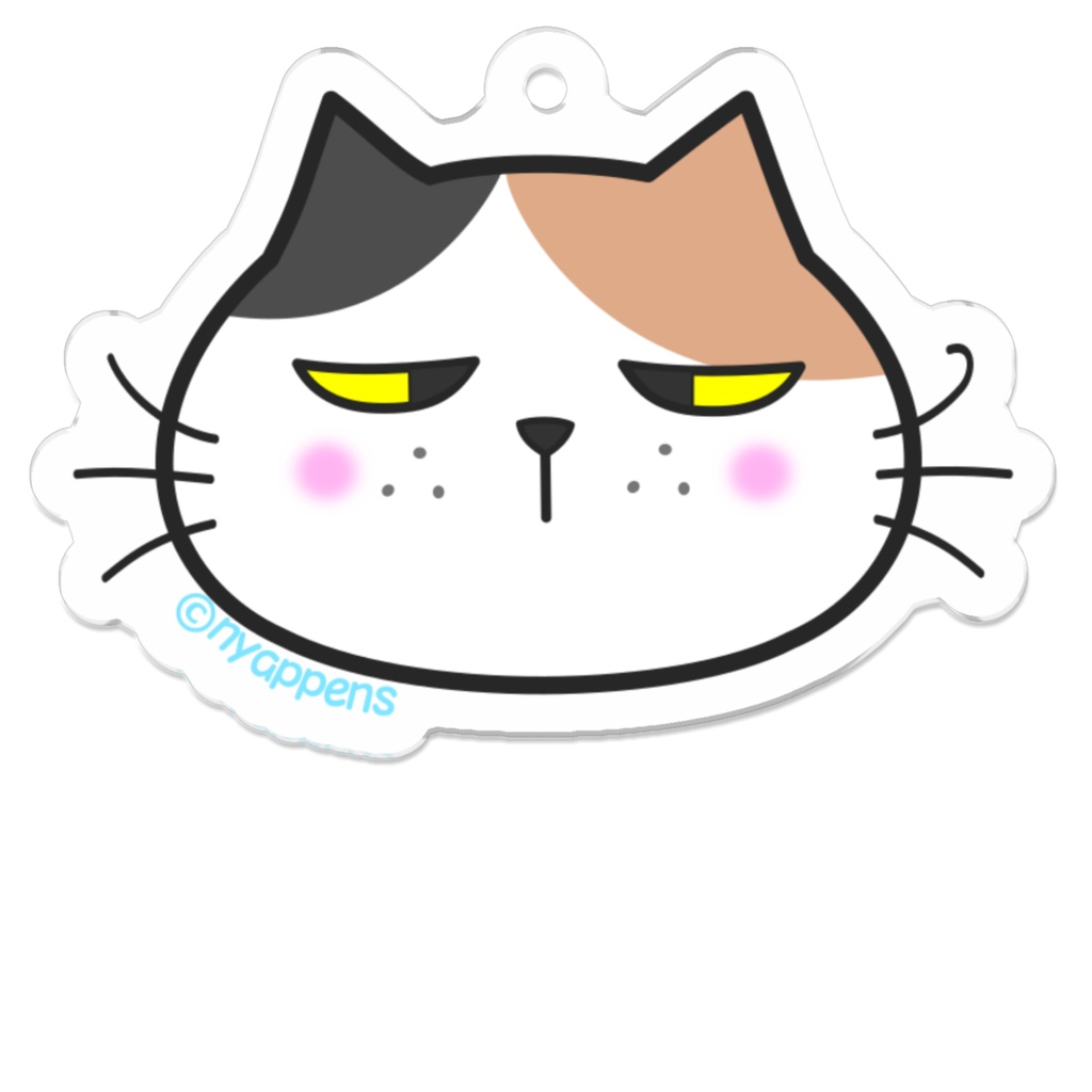ひげまるアクキー(ミケ)
