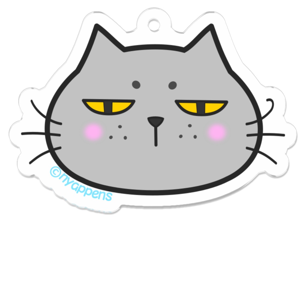 ひげまるアクキー(ポチまゆ)