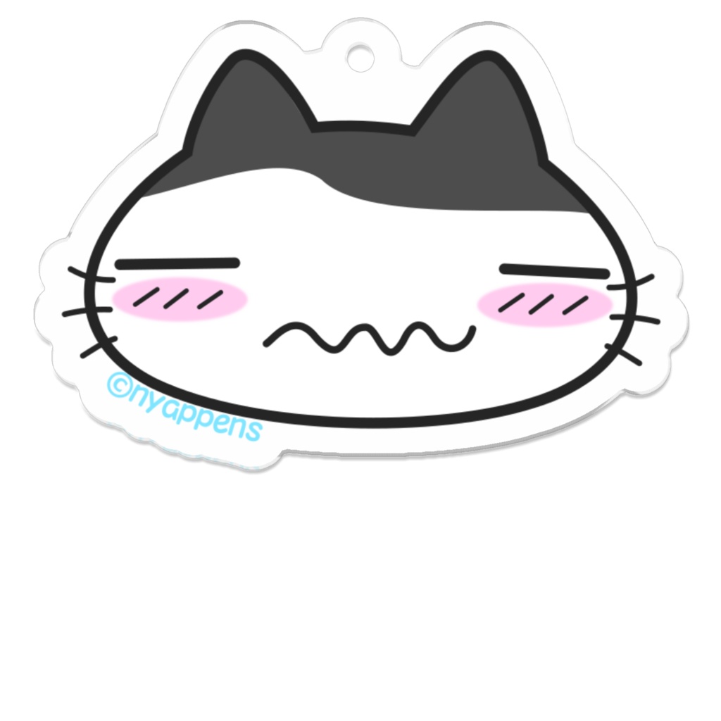 ゆるねこアクキー(ぶち)