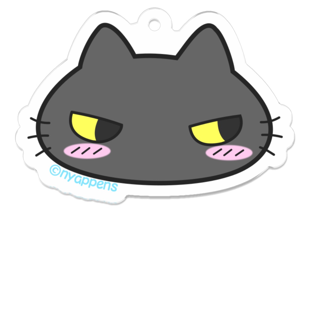 ゆるねこアクキー(黒)