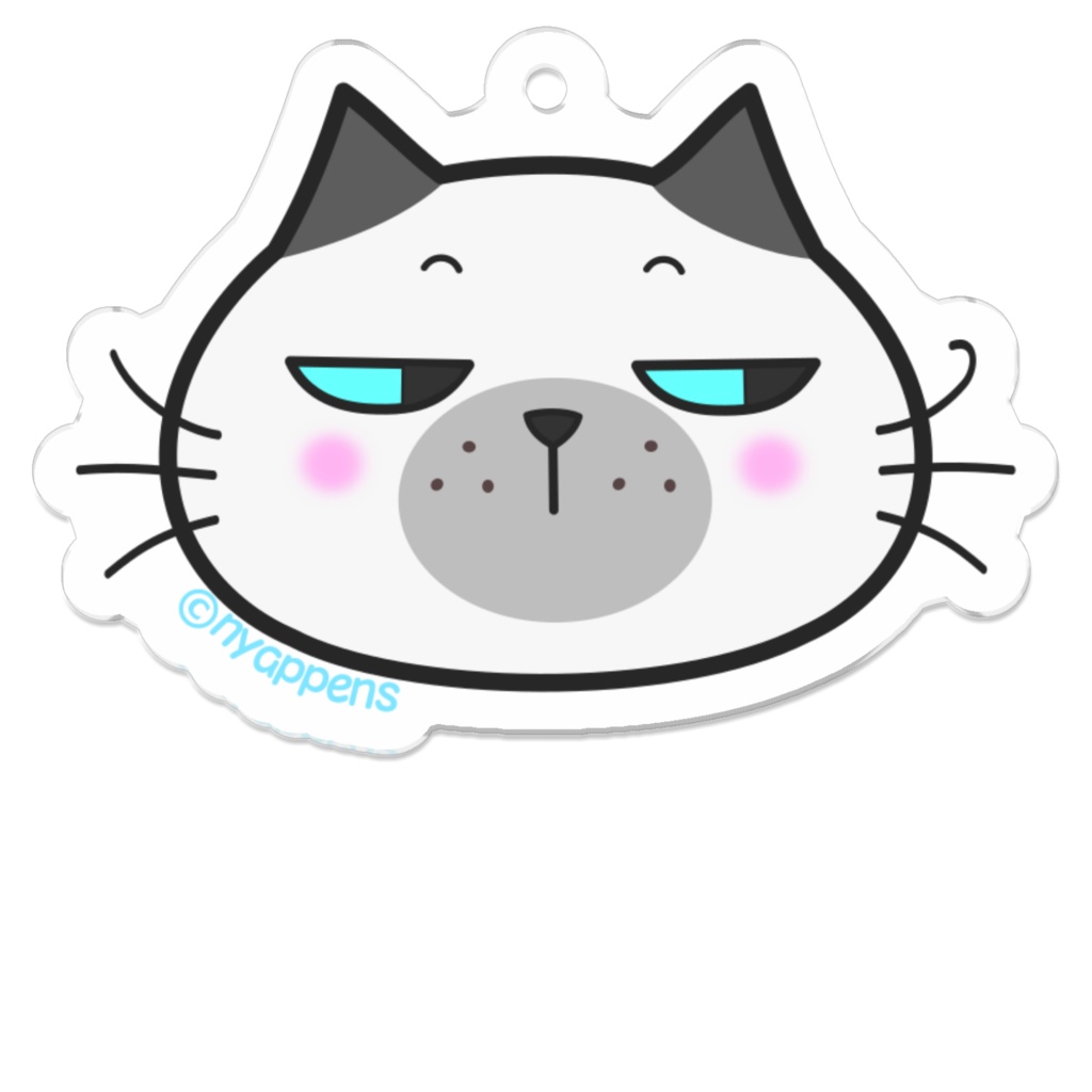 ひげまるアクキー（グレシャム）