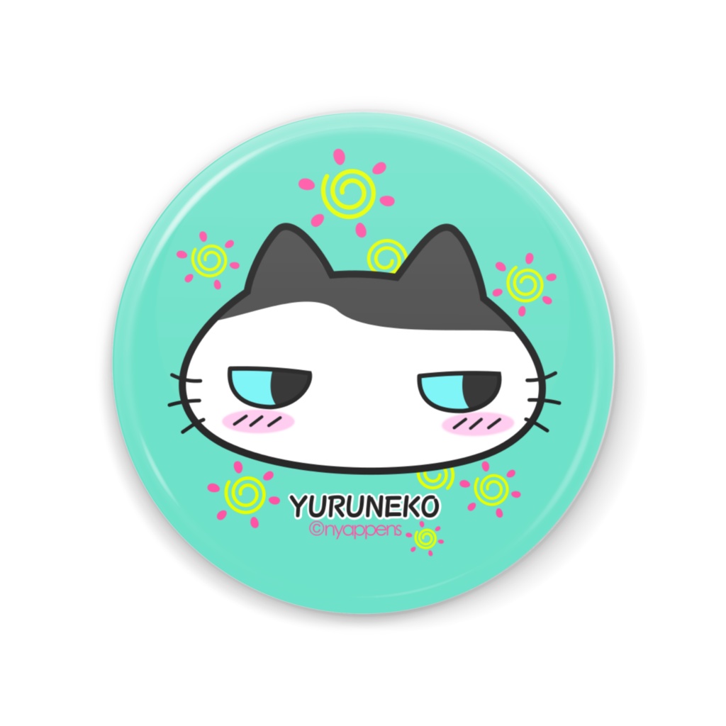 ゆるねこ缶ミラー（ぶち2）