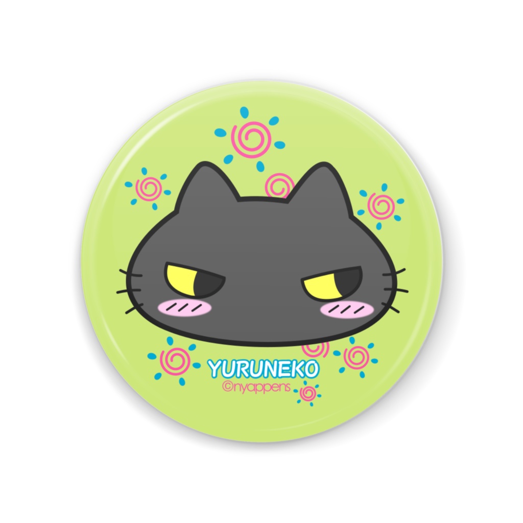 ゆるねこ缶ミラー(黒)