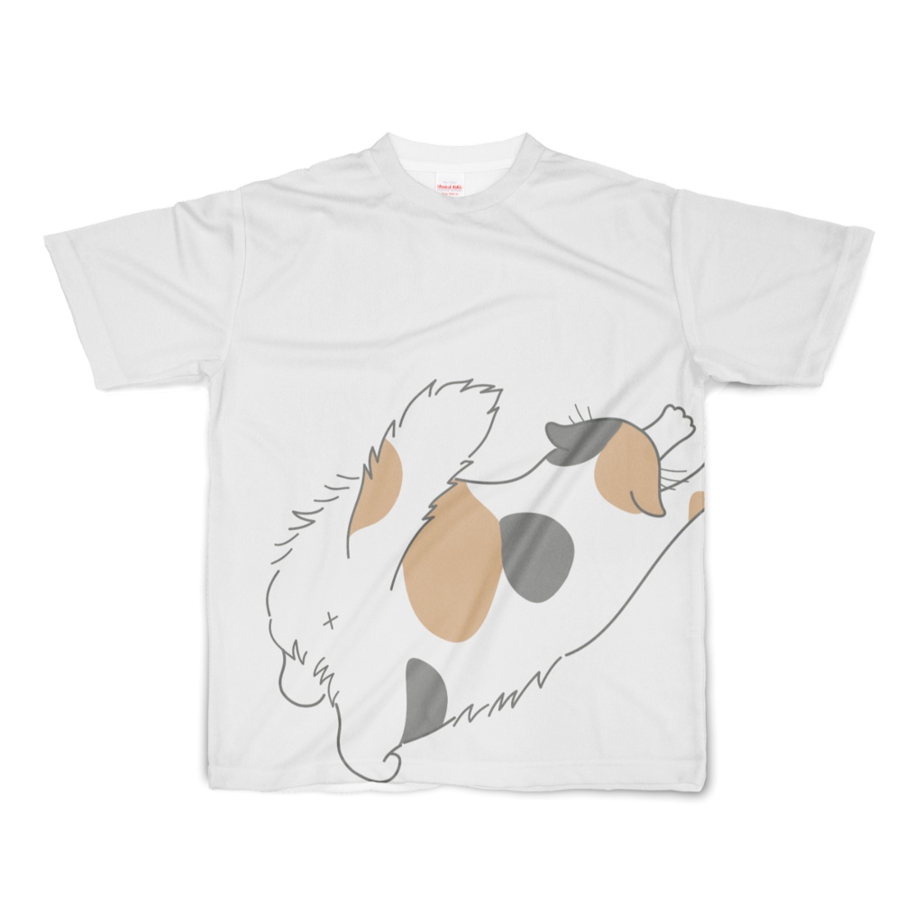 モフ猫のびのびフルグラTシャツ（正面のみ）