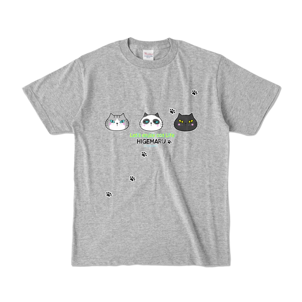ひげまるカラーTシャツ（3フェイス）