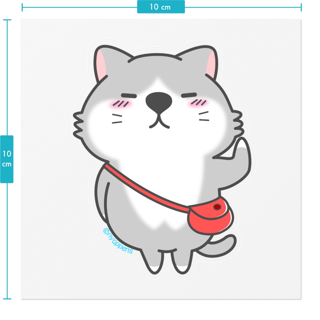 ねこなのよmoppuちゃんステッカー(りょーかい!)
