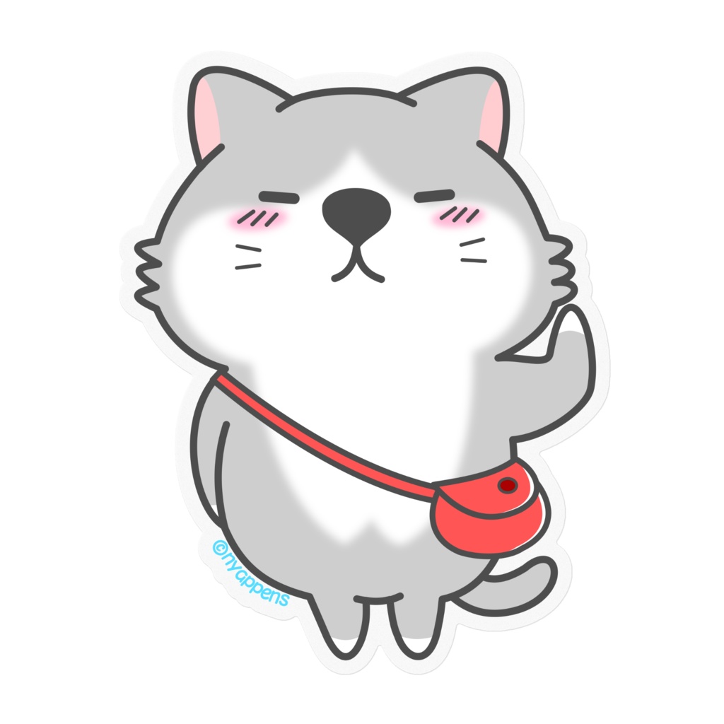 ねこなのよmoppuちゃんステッカー（りょーかい！）