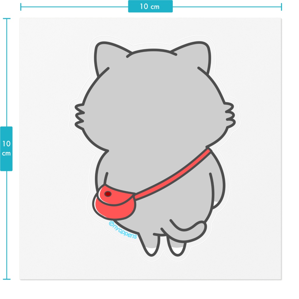 ねこなのよmoppuちゃんステッカー(哀愁)