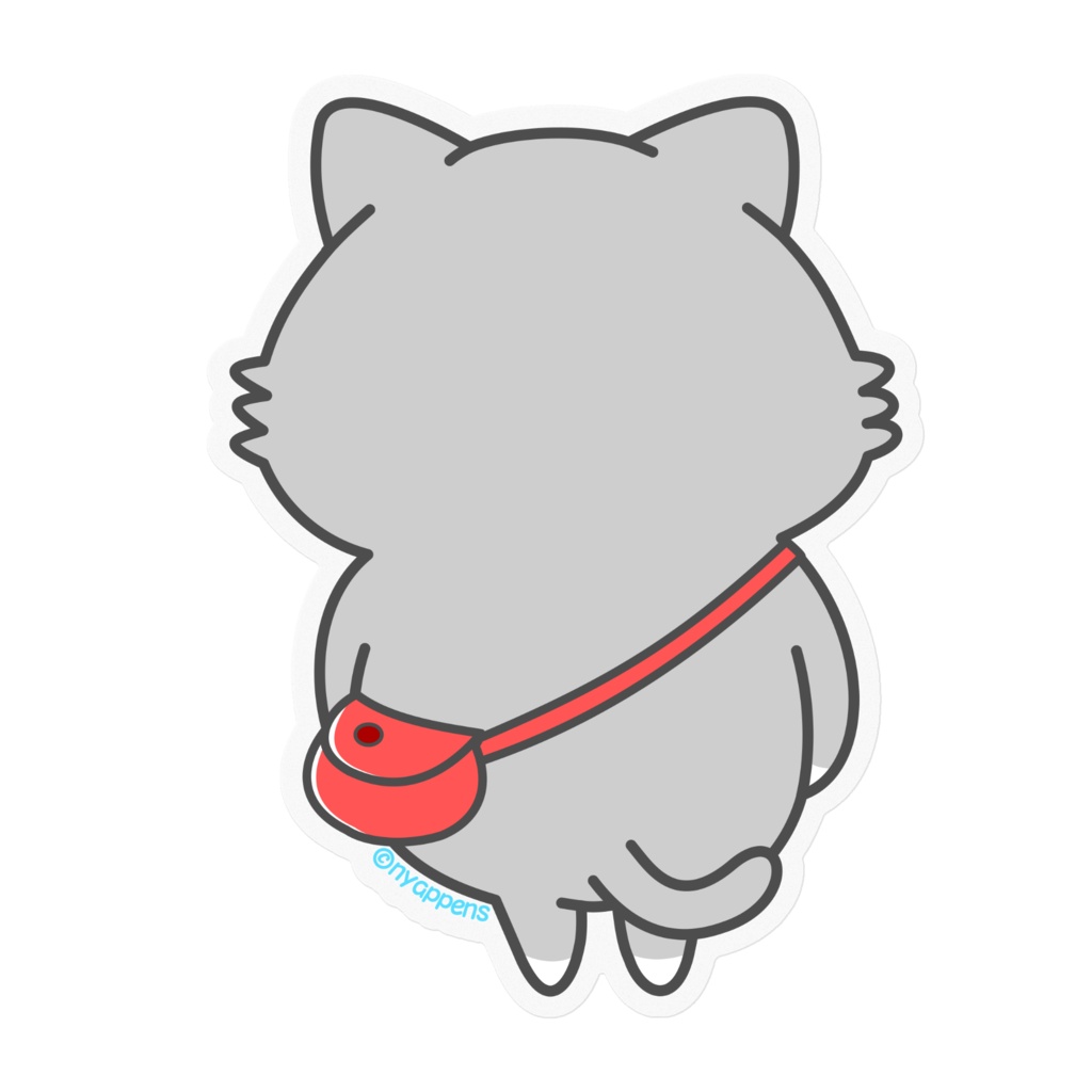 ねこなのよmoppuちゃんステッカー(哀愁)